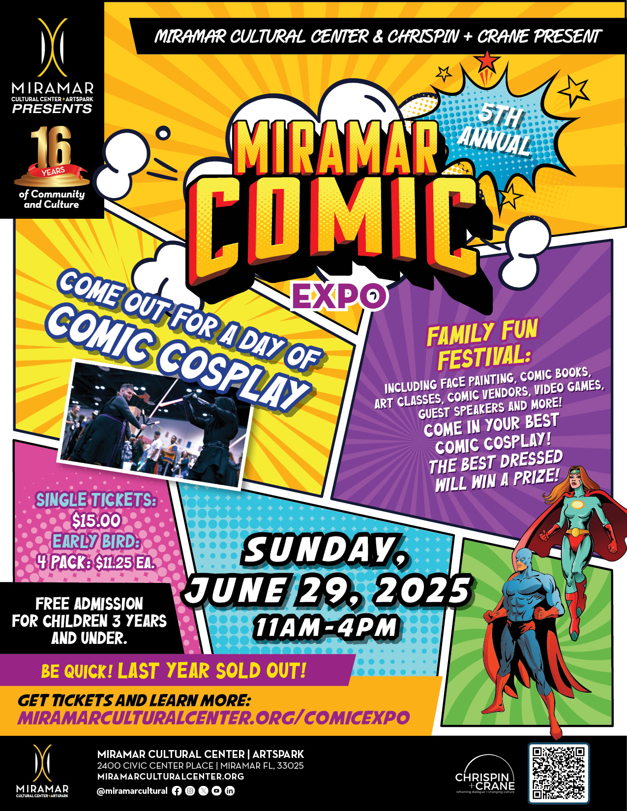 Miramar Comic Expo 2025 flyer